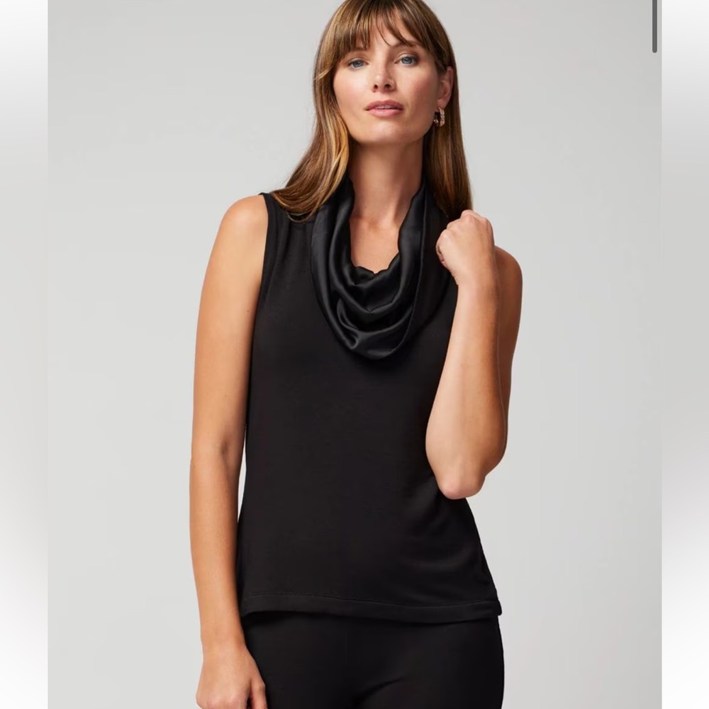 White house black market sleeveless passporter black shirt